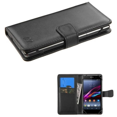 Alcatel One Touch Model P310a Insten Leather Wallet Case For iPhone 6S 6 / LG K7 Tribute 5 HD X Style / Kyocera Hydro View Reach Wave / Samsung Galaxy Grand Prime S5 S6 S7 On5 Sol / ZTE Prestige / Alcatel One Touch Fierce 2 7040T ()