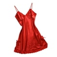 thumbnail image 2 of Camisón Mujer Verano Sin Manga Pijamas Cortos Damas Loungewear Elegante para 2XL Hugo Ropa de dormir con cuello de pico para mujer, 2 of 7