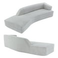 thumbnail image 3 of Aukfa 109.4" Curved Chaise Lounge Sofa Couch for Living Room, Boucle, Gray, 3 of 8