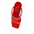 thumbnail image 6 of London Rag Salween Clear Embellished Square Toe Womens Heels, 6 of 10