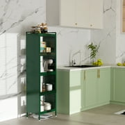 Kitchen Storage Cabinet with 4 Doors, 5 Tier Pantry Cabinet for Kitchen, Laundry, Utility Room, Green