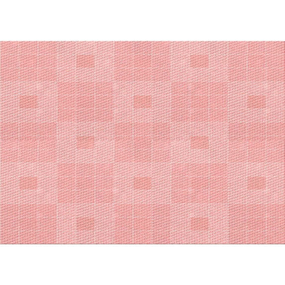 Ahgly Company Indoor Rectangle Patterned Pastel Red Pink Area Rugs, 6' x 9'