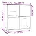 thumbnail image 4 of vidaXL Sideboard 74x35x80cm Solid Wood Pine, 4 of 5