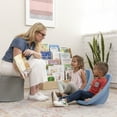 thumbnail image 6 of ECR4Kids Plastic Leaf Scoop Floor Rocker Seat, Classroom Furniture, Powder Blue, 6-Piece, 6 of 9