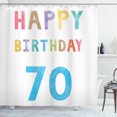 thumbnail image 1 of Ambesonne Colorful Shower Curtain, Abstract 70 Birthday, 69"Wx84"L, Multicolor, 1 of 3