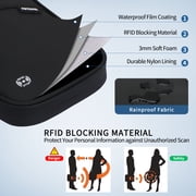 Toplive Travel Passport Wallet Organizer,Premium RFID Blocking Family Travel Document Organizer Case Family Passport Holder