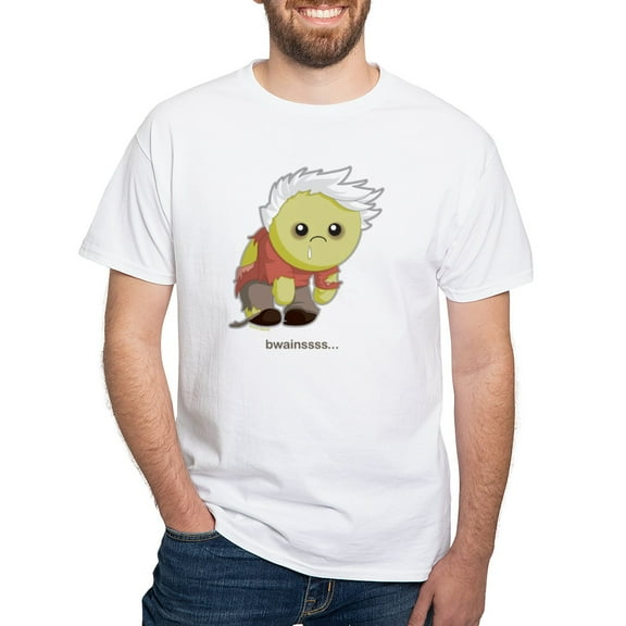 CafePress - Kawaii Zombie White T Shirt - Men's Classic T-Shirts