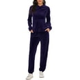 thumbnail image 7 of YouLoveIt Women's Plus Size Velour Tracksuits Zip Up/Pullover Hoodie Jacket Coat Tracksuit Set Velour Tracksuit Sports Yoga Running Sport Sweatsuit Casual Activewear Hoodies Sweatshirt, 7 of 7