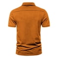 thumbnail image 4 of EGNMCR Chemise Blouse Homme à Manches Courtes Col Rabattu Unie à Boutons Hauts, 4 of 4