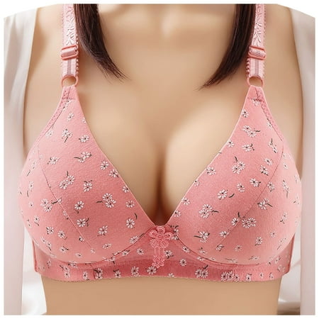 Zshosam Women s Full Coverage Plus Size Wireless Minimizer Bra(Pink 36)