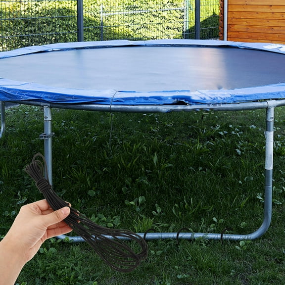 NICEXMAS 5Pcs Trampoline Netting Cord Black Latex Woven for Safety and Protection in Play