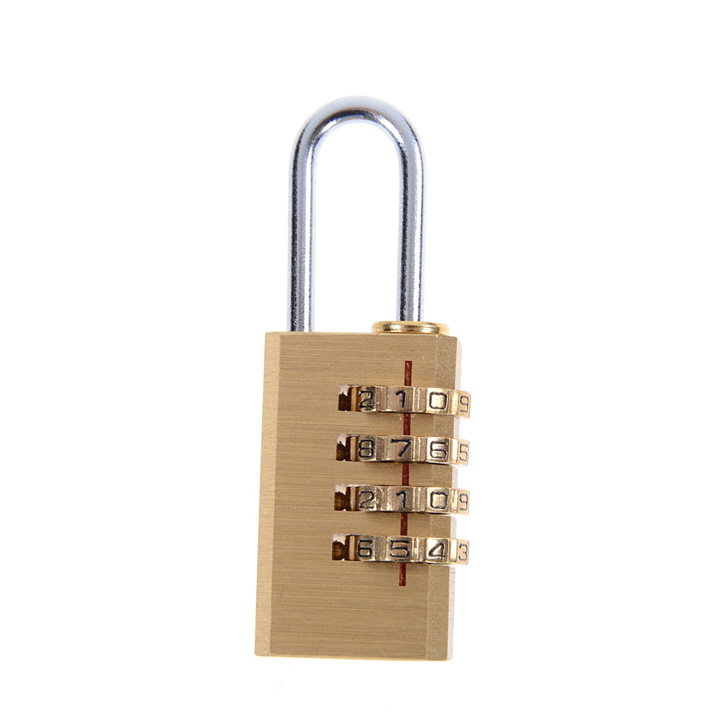 4 Digit Bag Travel Lock Resettable Combination Padlock FP 