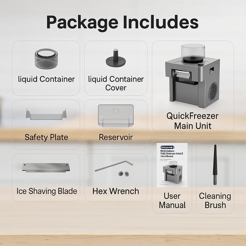 Ice Machine with 15 Ice Modes, 60s Fast Making Slushies, Smoothies, and Margaritas, for Home, or Outdoor Use