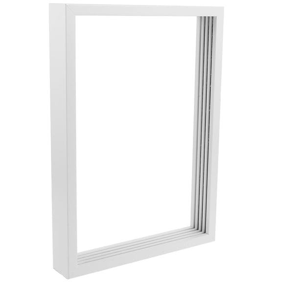 FENGGUIQU White Wooden Handprint Frame for Home Display Freestanding Or Wall Hanging