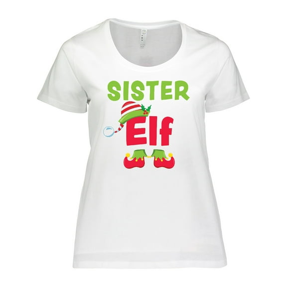 Inktastic Christmas Sister Elf Women's Plus Size T-Shirt