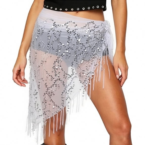 ManxiVoo Tie Waist Lace Wrap Layered Skirt with Scarf Belt Asymmetrical Design for Women Daily Wear