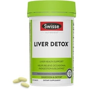 Swisse Liver Detox Supplement, Helps Relieve Occasional Indigestion & Bloating, 180 Tablets