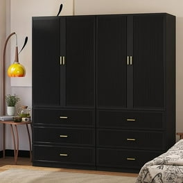 Black wardrobe closet walmart discount