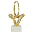 thumbnail image 1 of Plutus Brands PBTH93134 Metal Sculpture with Marble Base, Gold, 1 of 1