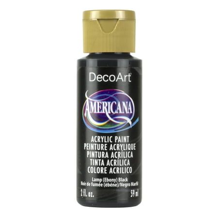 UPC: 0016455167304 | DecoArt Americana Acrylic Paint 2 oz. Lamp Black