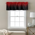 thumbnail image 3 of Red Black Ombre Valance Curtain for Windows Abstract Modern Lines Gradient Rod Pocket Curtain Valances Short Window Treatments Panels for Kitchen Bathroom Laundry Room Basement 54 x 18 Inch, 3 of 9