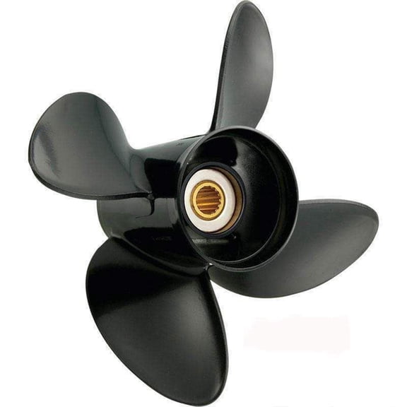 New Aluminum Propeller Compatible With Honda Bf50 / Bf50A 13 Spline 50 40-60 Hp For Years 1995-2021 By Part Number 3313-111-11 Diameter 11.1 Pitch 11 Blades 4 Spline Tooth 13 Right Hand Rotation