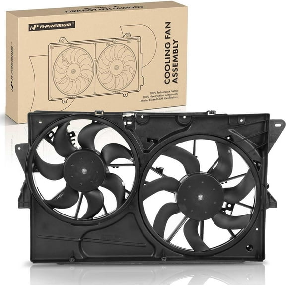 A-Premium Engine Radiator Cooling Fan Assembly Compatible with Ford Taurus 2013-2019 & Lincoln MKS 2013-2016, 3.5L 3.7L, Replace# DG1Z8C607C