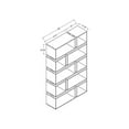 thumbnail image 4 of Bowery Hill Geometric Wood Bookcase in Distressed Gray, 4 of 7