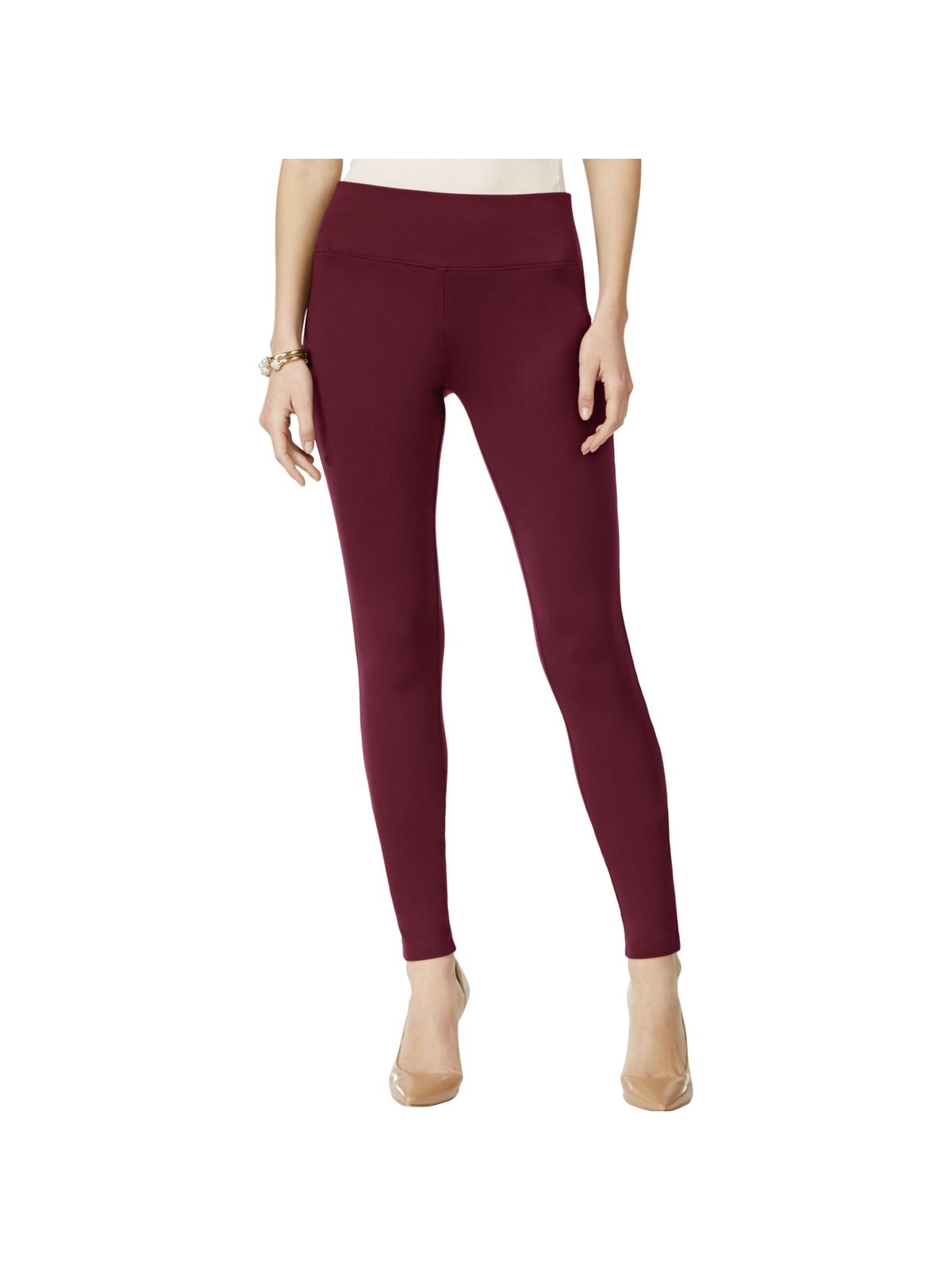 Eci Red Pull-On Straight-Leg Pants S 