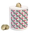 thumbnail image 2 of Geometric Piggy Bank, Squares Circles and Triangles in Different Colors with Scribble Lines on White, Ceramic Coin Bank Money Box for Cash Saving, 3.6" X 3.2", Multicolor, by Ambesonne, 2 of 4