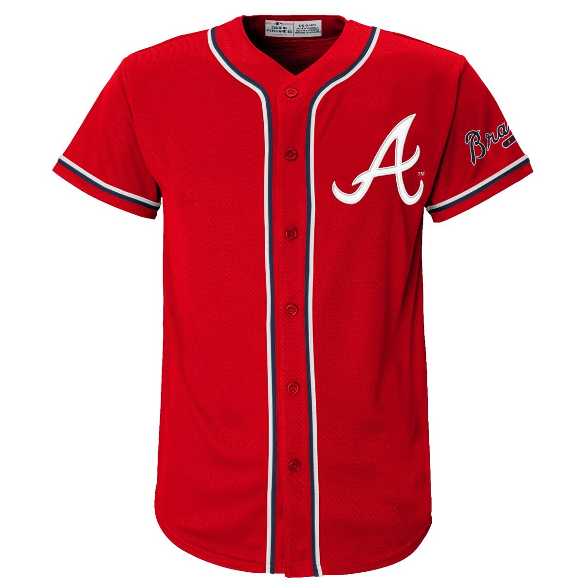 MLB Atlanta Braves Youth Secondary Color Synthetic Jersey