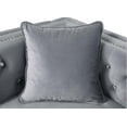thumbnail image 3 of Topline Home Furnishings 2 Piece Sectional with Right Side Storage Chaise, Grey Velvet, 3 of 5
