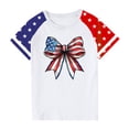 thumbnail image 4 of T-Shirt à Manches Courtes pour la Fête de l'Indépendance pour Garçons et Filles Tout-Petits, Mélange Doux de Polyester-Spandex, Col Rond, Imprimé Coloré, Port Toutes Saisons, Lavable à la Main, 4 of 4