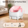 thumbnail image 3 of Osoeri Self Cleaning Cat Litter Box, Automatic Litter Box Self Cleaning ,Open Top Large Litter Box for Multiple Cats,with Safety Protection, APP Control,Odor Removal,Mat and Waste Bags Included, Pink, 3 of 8