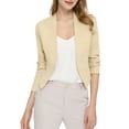 thumbnail image 6 of Allegra K Women's Collarless Work Office Business Casual Cropped Blazer, 6 of 7