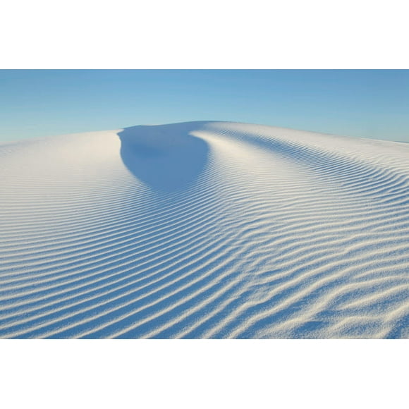 Ripple patterns in gypsum sand dunes, White Sands National Monument, New Mexico Poster Print by Alan Majchrowicz (36 x 24) # US32AMA0003