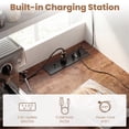 thumbnail image 2 of Aheaplus Multifunctional Mini Fridge Cabinet: Coffee Bar, Wine Stand & Beverage Station with Outlet, LED Light & Microwave Shelf, for Kitchen, Dorm, Office,White, 2 of 8