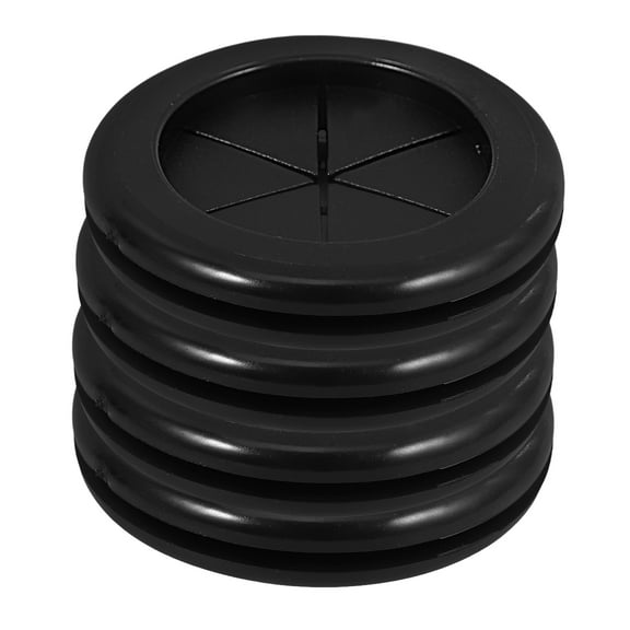 Masteelf  4 Pcs Closed Rubber Grommet Cable Grommets Desk Floor Buckle Holes Cord Black