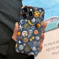 thumbnail image 4 of Case for iPhone 12 Pro Max, Celestial Collage Sun Moon Stars Phone Case Slim Silicone Shockproof Cover for Girls Women (Frosted & Durable）, 4 of 7