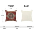 thumbnail image 5 of Boho Pillow Covers 16x16, Red Ethnic Design Outdoor Decorative Throw Pillows for Couch, Carpet Pattern Decor Cushion Cover 2 Pcs Farmhouse Linen Pillowcase for Bed Car Safa, 5 of 6