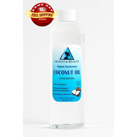 COCONUT OIL FRACTIONATED ORGANIC CARRIER ULTRA REFINED PREMIUM 100% PURE 36 OZ