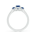 thumbnail image 2 of Angara Natural 0.6 Ct. Blue Sapphire with Blue Sapphire Classic Ring in Sterling Silver for Women (Ring Size: 4.5), 2 of 9
