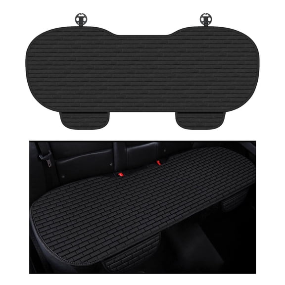 Car Back Seat Cover - Non-Slip & Breathable Bench Seat Protector with Side Pockets, for Most Cars SUVs and Trucks
