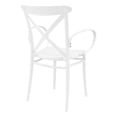 thumbnail image 3 of Siesta Exclusive ISP256-WHI Fauteuil d'Extérieur en Résine Cross TG Blanc - Ensemble de 2, 3 of 8