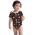 thumbnail image 2 of Yiaed Plaid Snowflakes Festive Print Infant Climbing Short Sleeve Onesie One-Piece Baby Bodysuit Clothes 0-12 Months -18 Months, 2 of 6