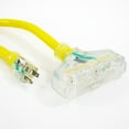 thumbnail image 3 of DuroMax XPC10050C 50-Foot 10 Gauge Triple Tap Extension Power Cord, 3 of 7