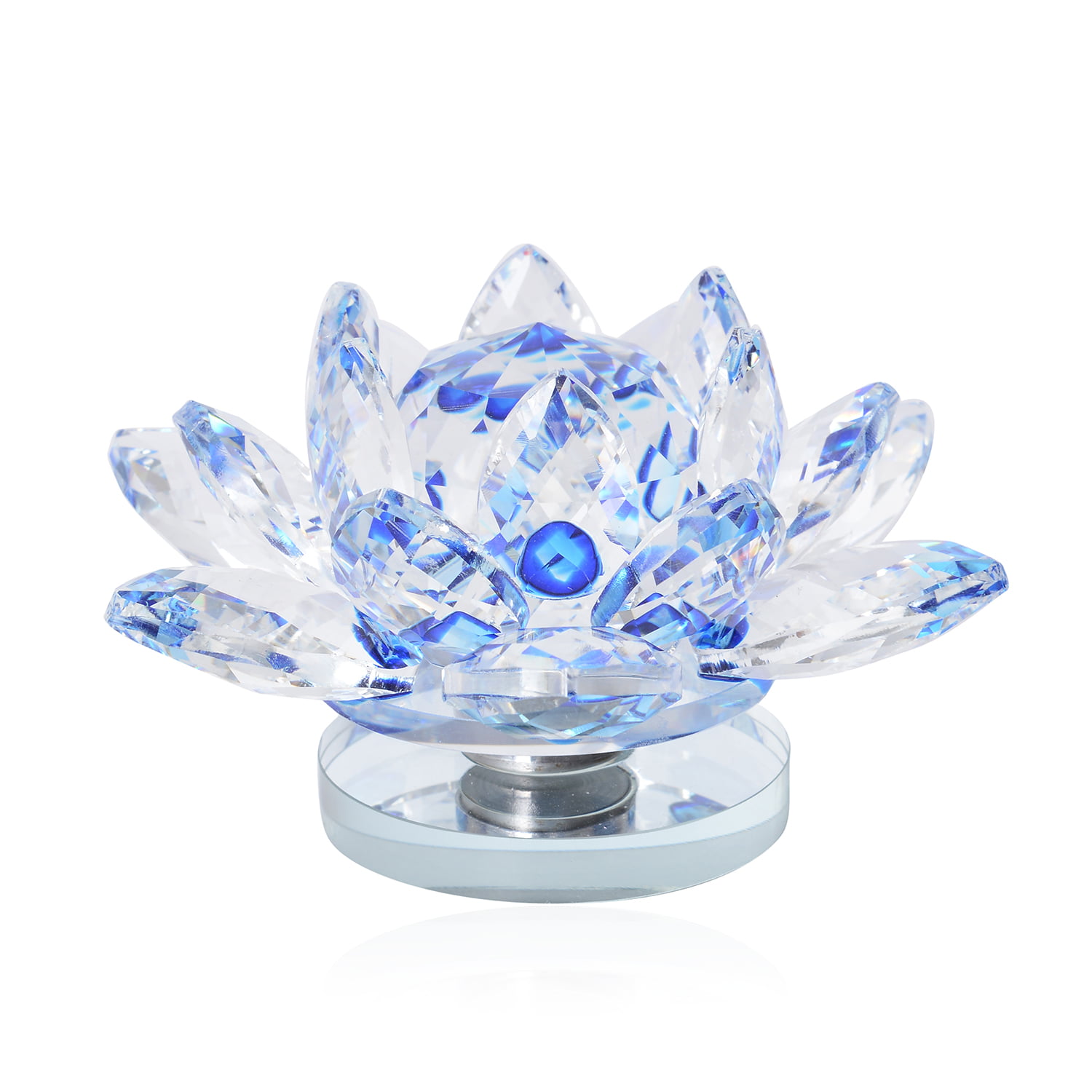 OwnMy Crystal Lotus Flower Jewelry Dish Home Decoration Desk Ornaments Paperweight Jewelry Holder Tray Decor Dish Plate 