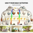 thumbnail image 4 of Lsque Funny Chicken Pattern Casual Women's Hoodie,Hooded Sweatshirt with Kangaroo Pocket,Pullover Hoodie with Eye-catching Drawstrings-Large, 4 of 7