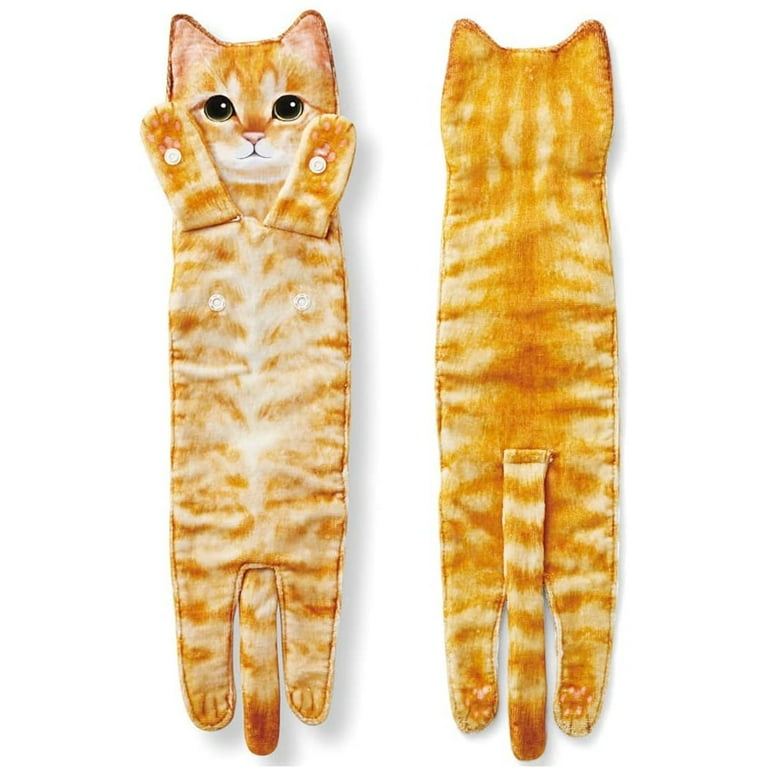 Vansolinne Cute Cats Microfiber Bath Towels Set of 4, 18in x 24in, Perfect  for Cat Lovers, Housewarming Gifts