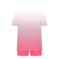 thumbnail image 6 of Women Two Piece Outfits Sets,Women's 2 Piece Outfits Floral Print Summer Short Sleeve Thin Coat Tops Short Pant Set Outfits, 6 of 6